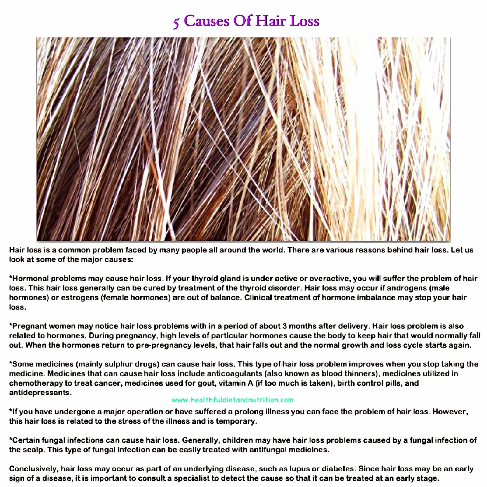 5 causes of hair loss