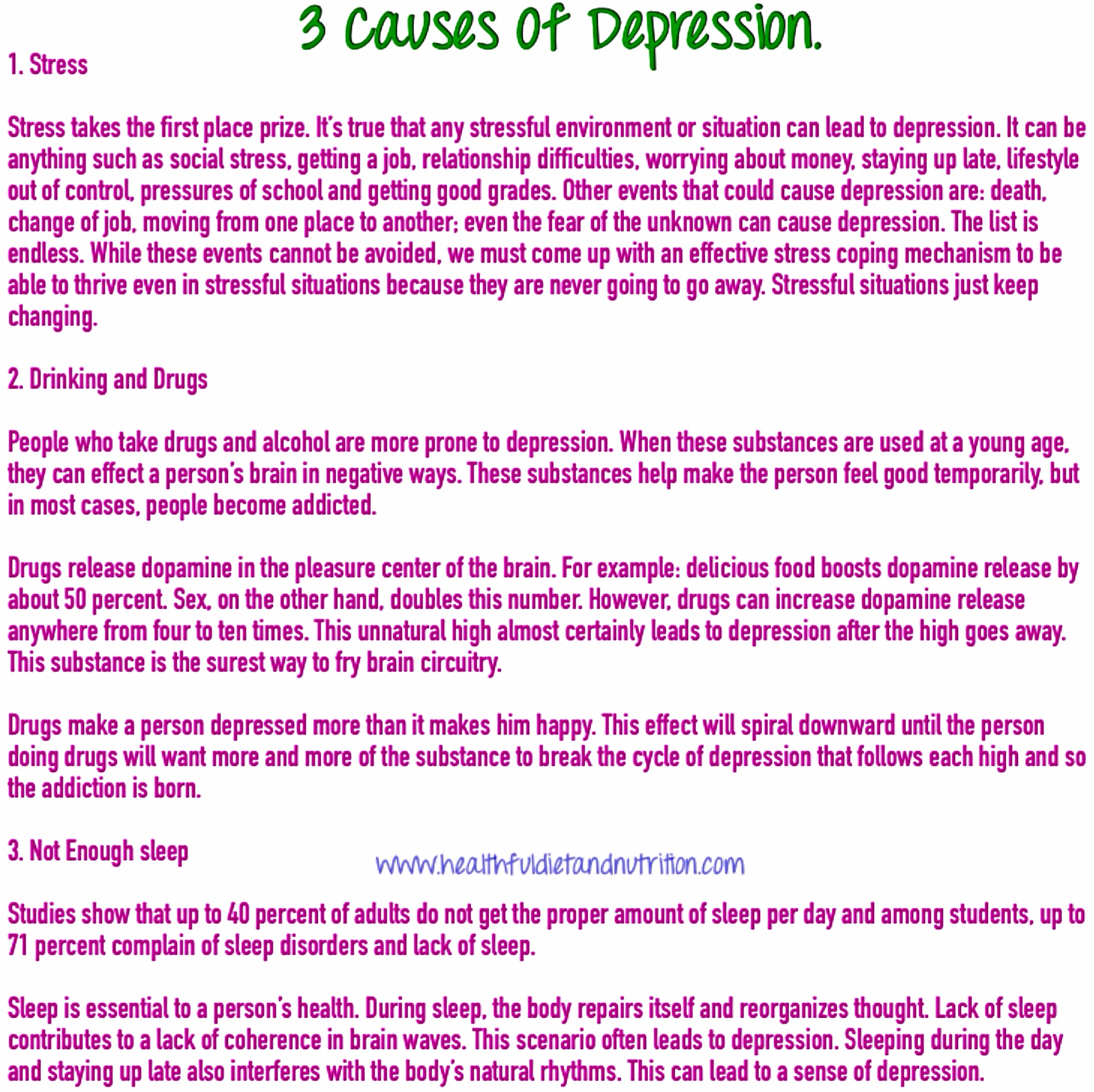 3 Causes Of Depression