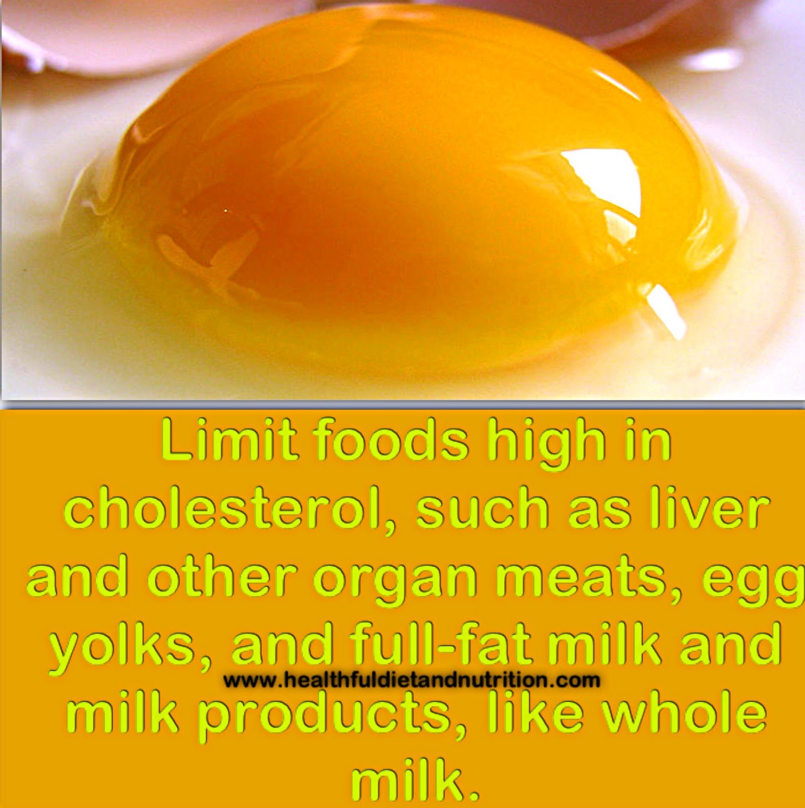 Limit Foods High In Cholesterol