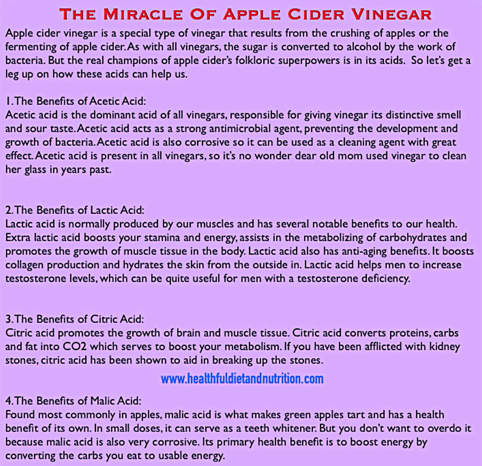 The Miracle Of Apple Cider Vinegar
