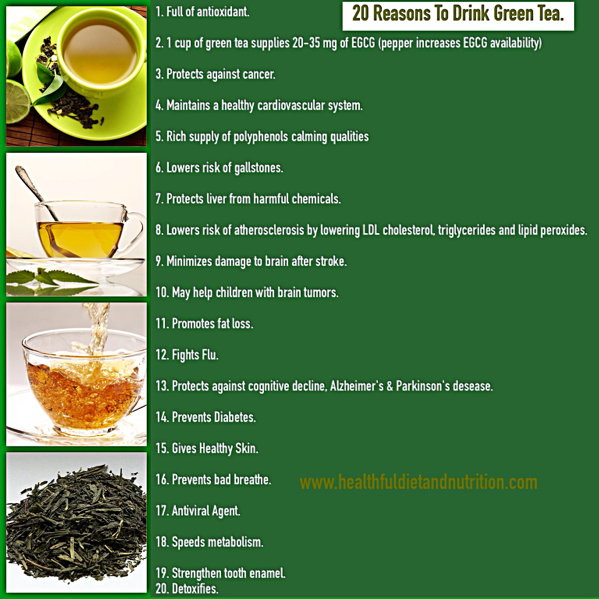 20 Reasons To Drink Green Tea