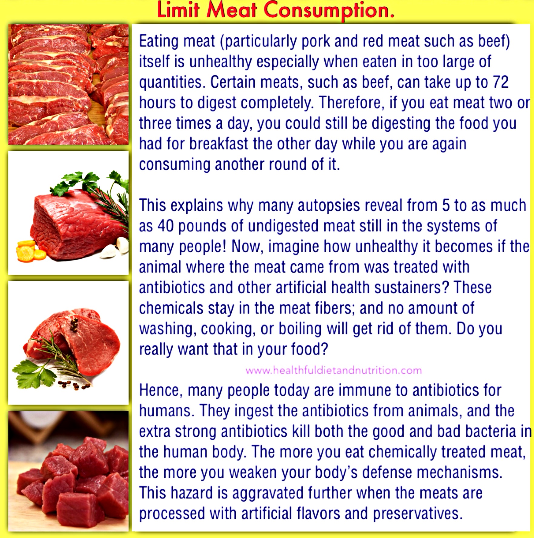 Reasons To Limit Meat Consumption