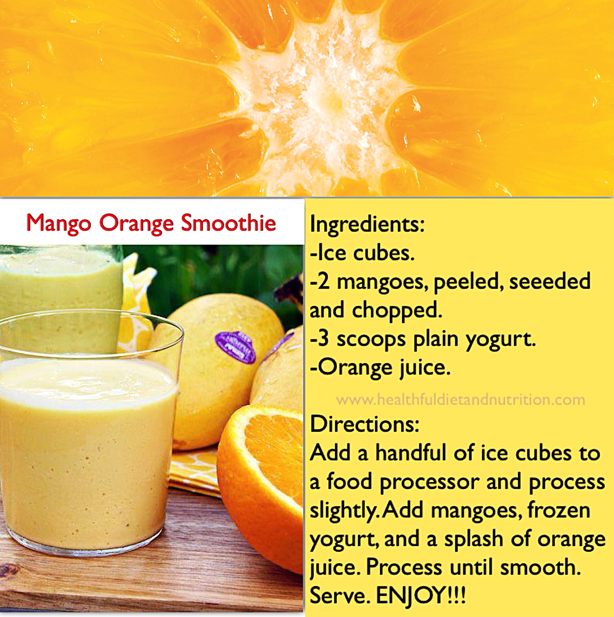 Mango Orange Smoothie Recipe