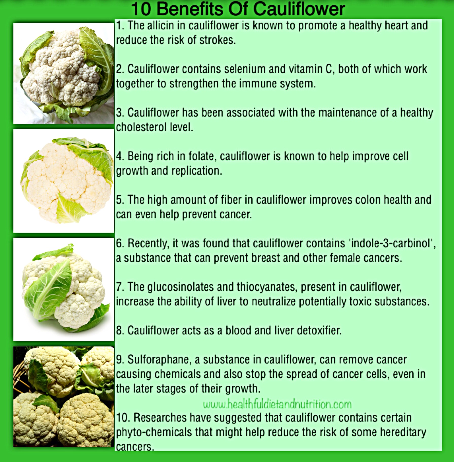 10 Benefits of Cauliflower