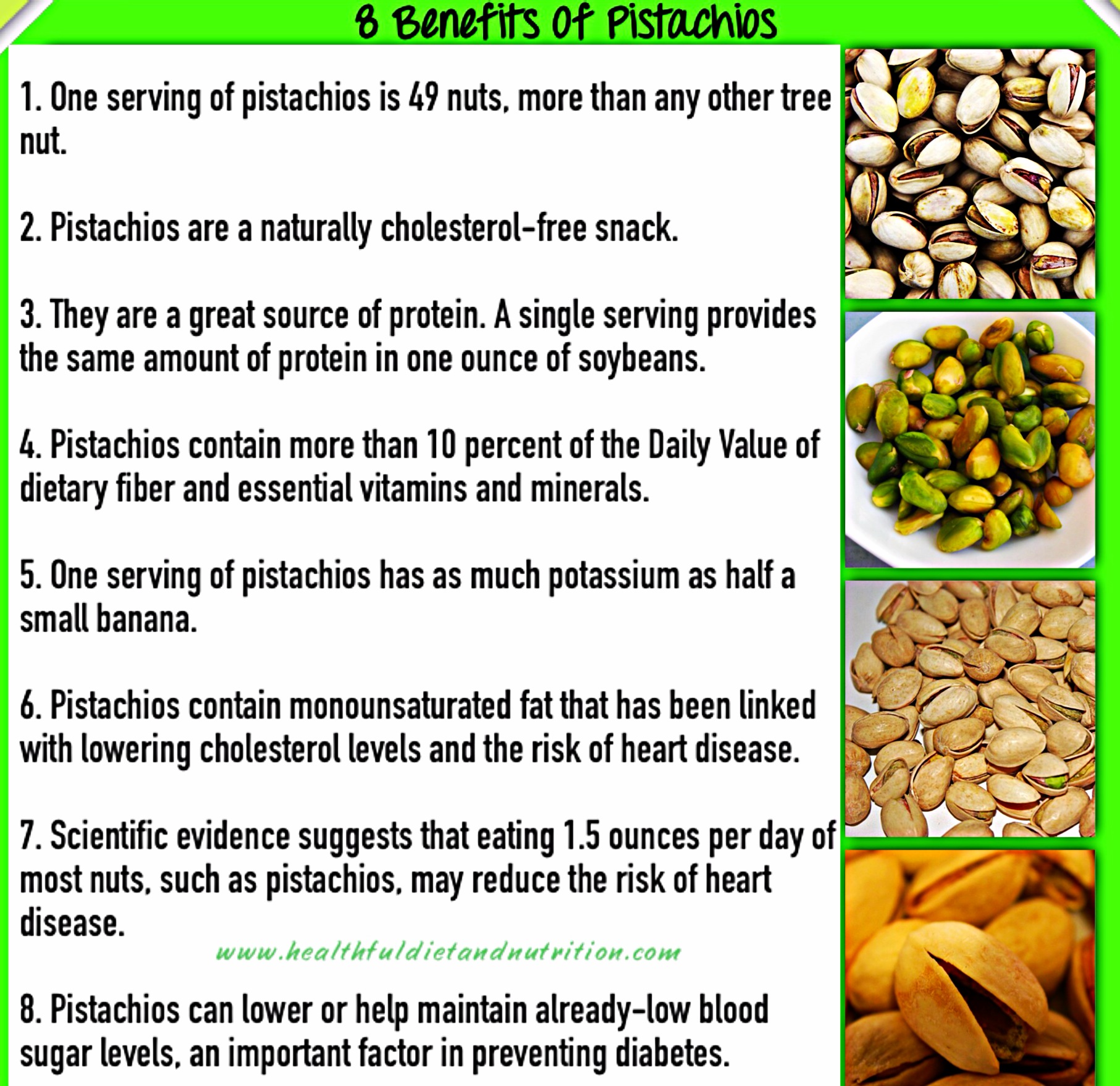 8 Benefits of Pistachios