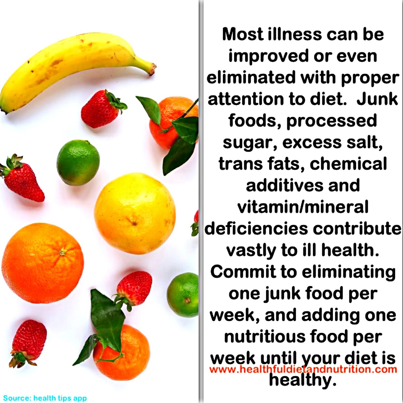 Eliminate One Junk Food Per Week and add one nutritious food per week