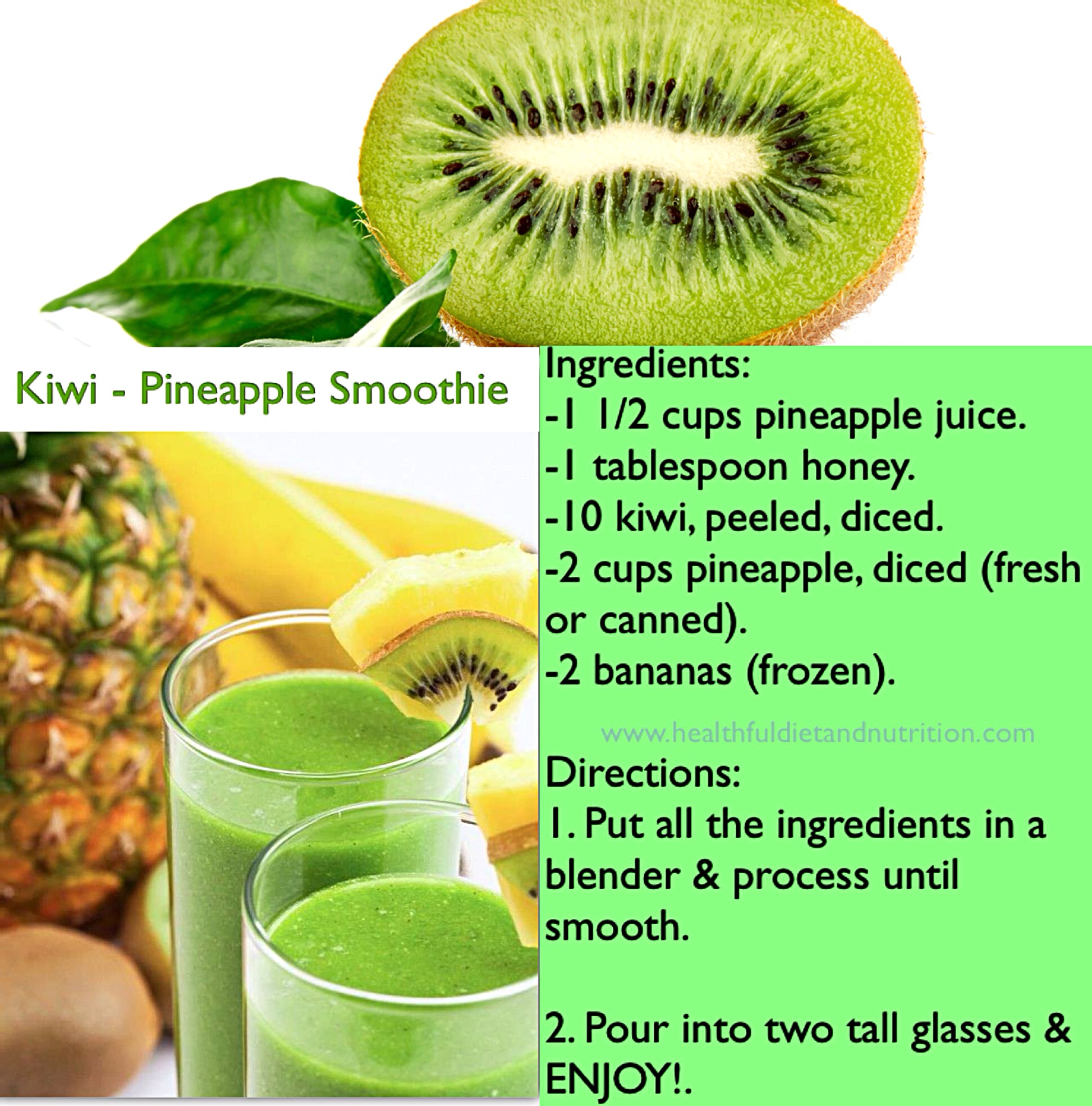 Kiwi Pineapple Smoothie Recipe