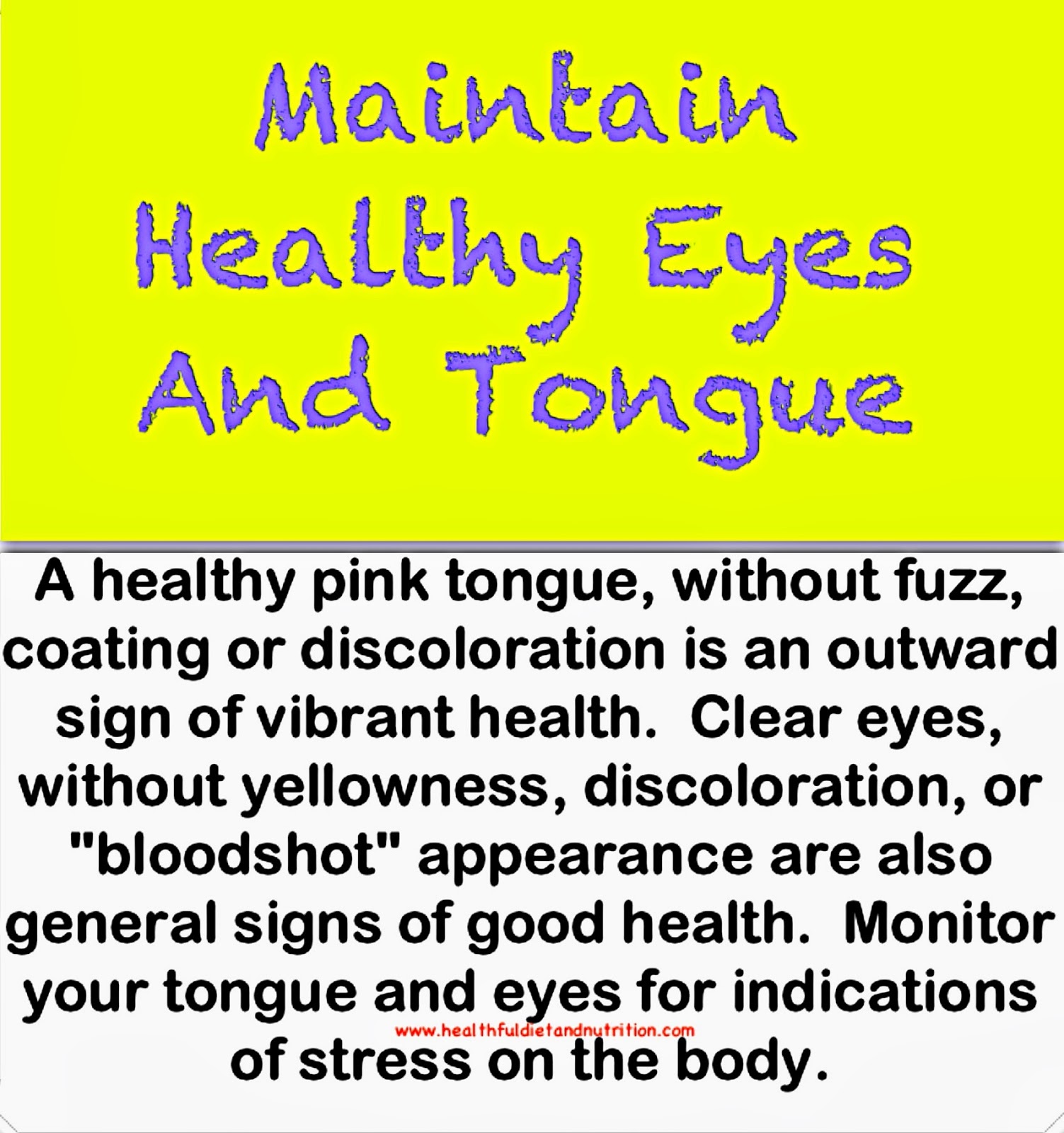 Maintain Healthy Eyes And Tongue