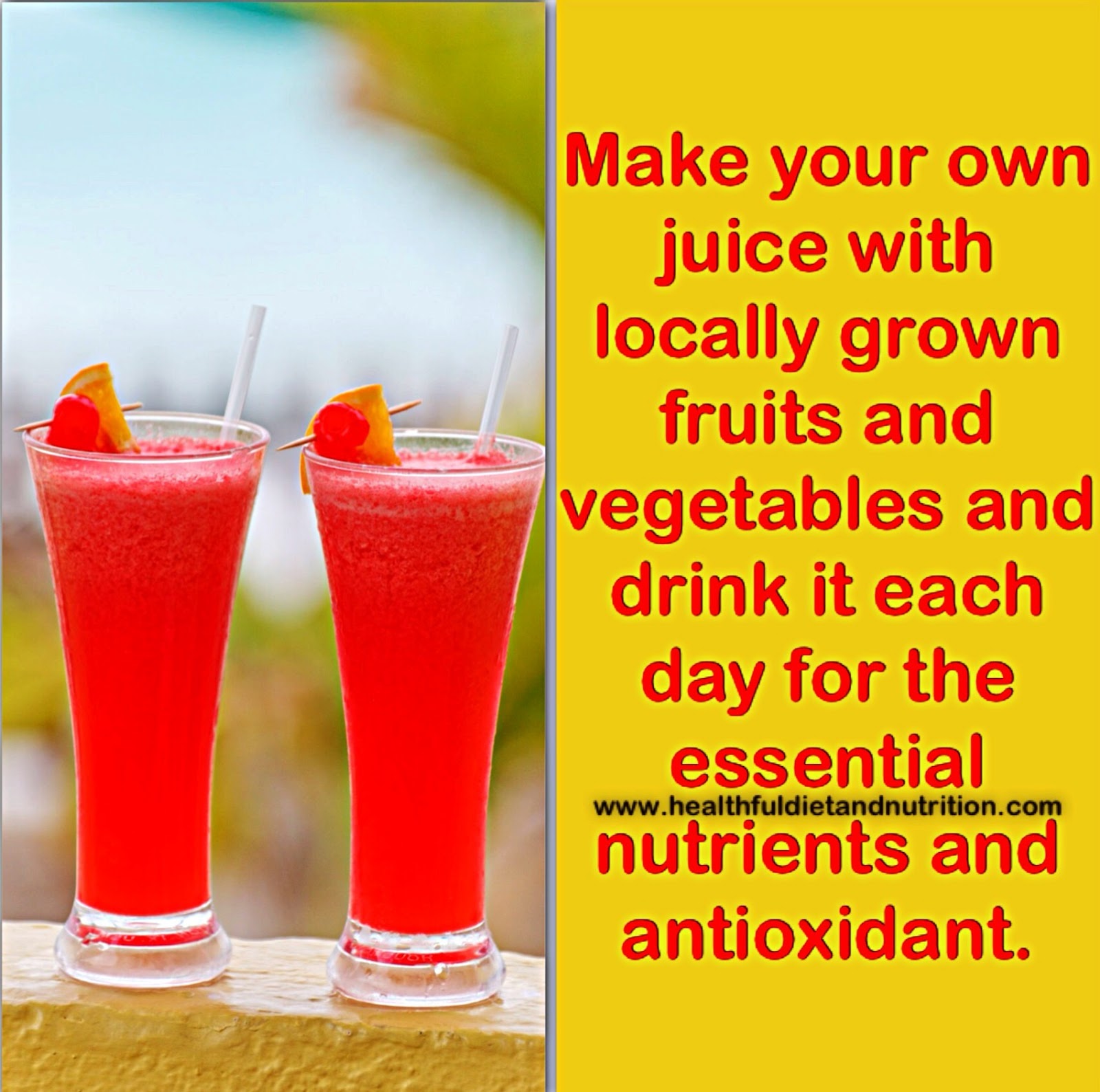 Make Your Own Juice with locally grown fruits & Veggies