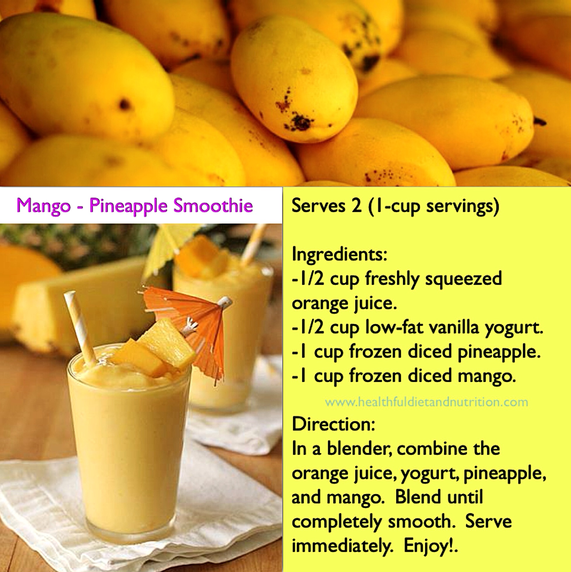 Mango Pineapple Smoothie Recipe