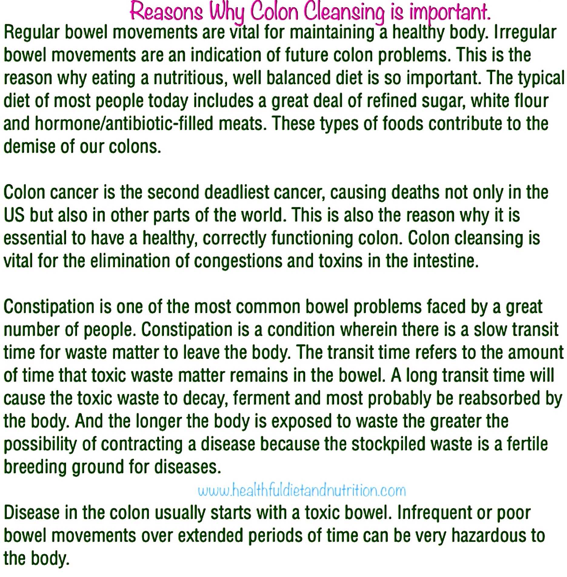 Reasons Why Colon Cleansing Is Important