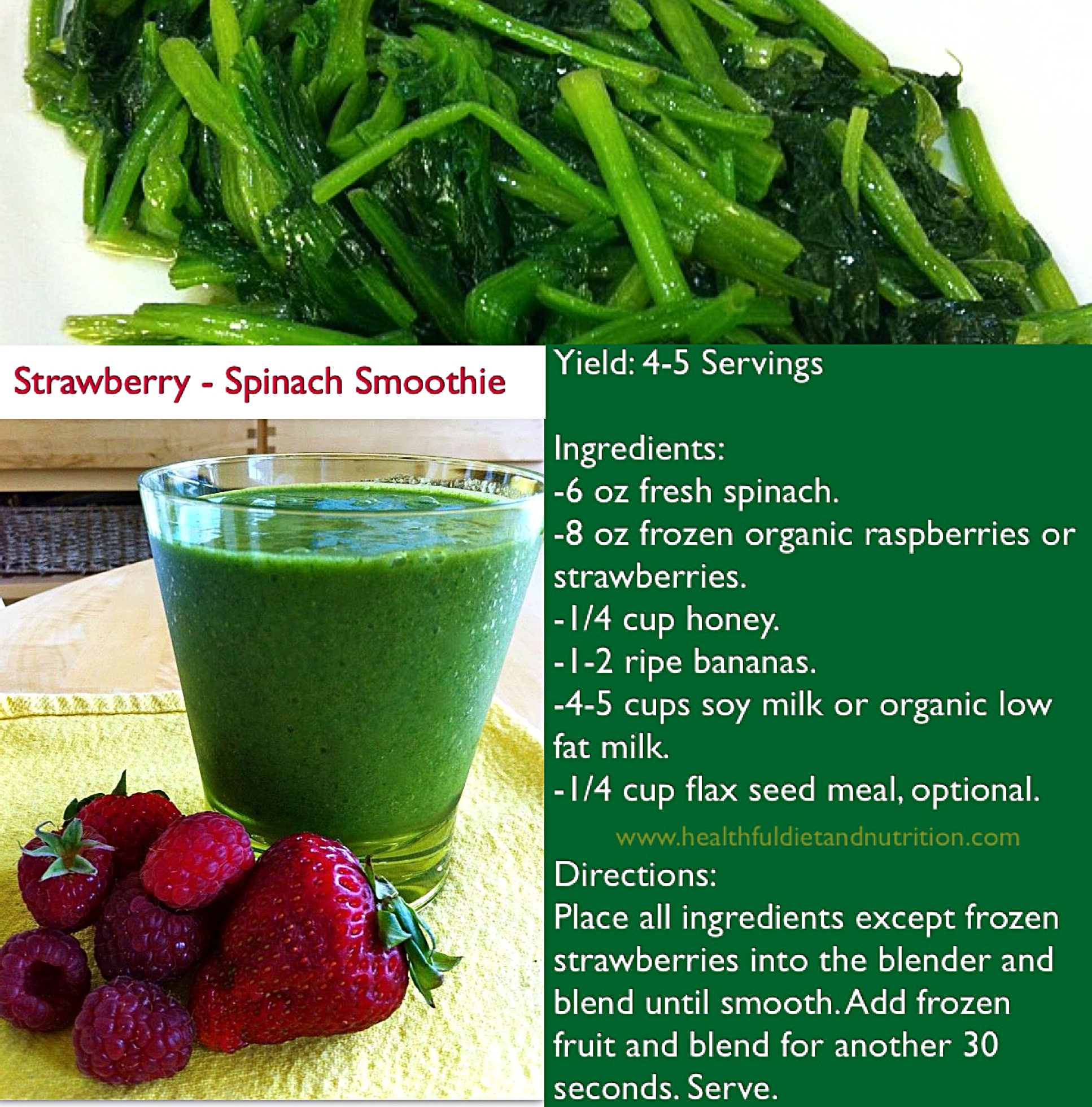 Strawberry Spinach Smoothie Recipe