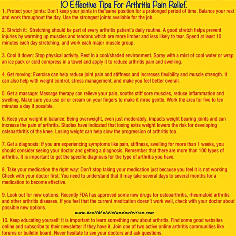 (59/294.) Effective Tips For Arthritis Pain Relief myhealthfuldiet