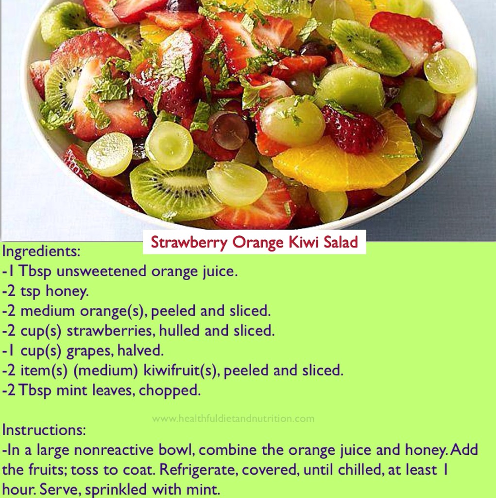 Strawberry, Orange, Kiwi Salad