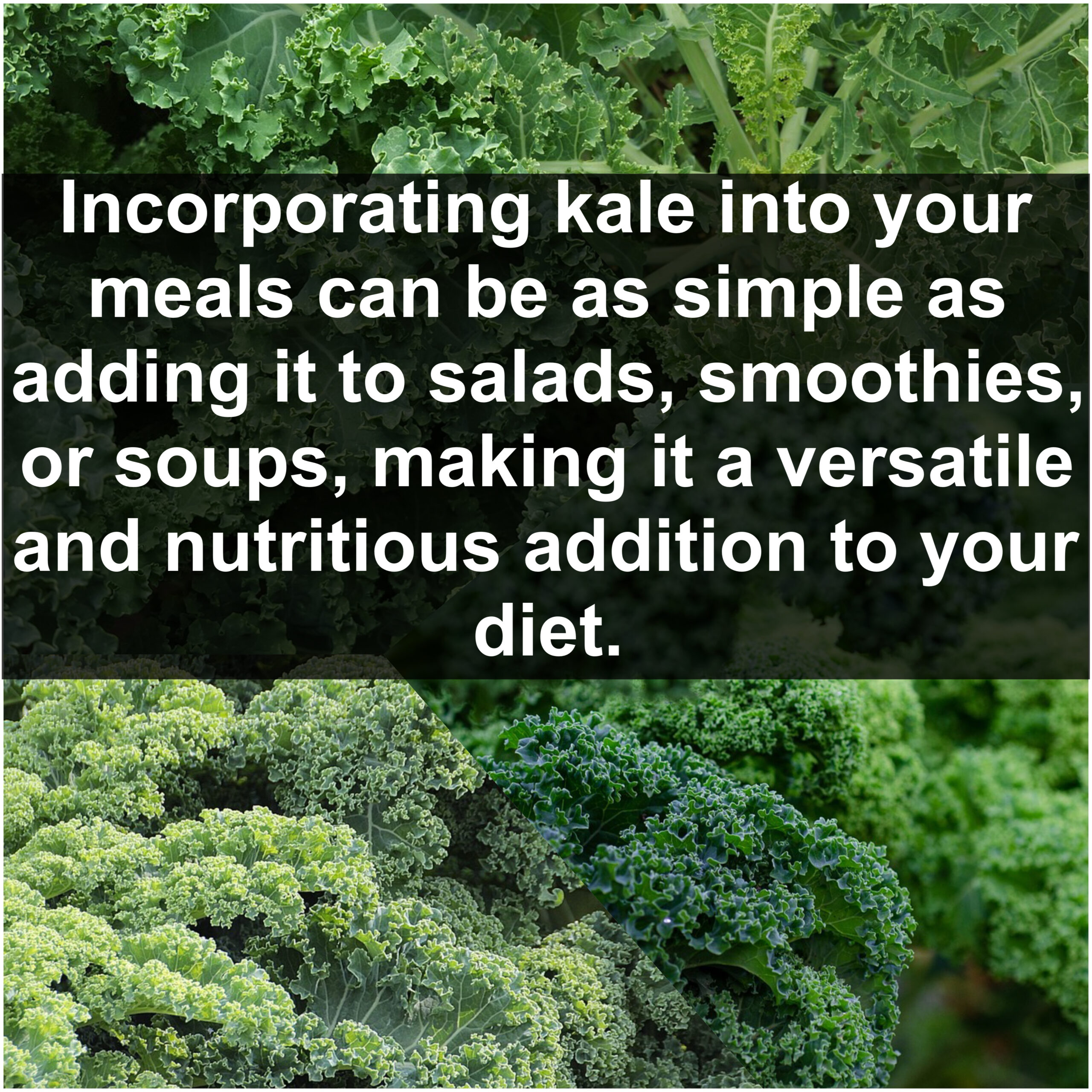 Incorporating kale into your meals can be as simple as adding it to salads, smoothies, or soups, making it a versatile and nutritious addition to your diet.