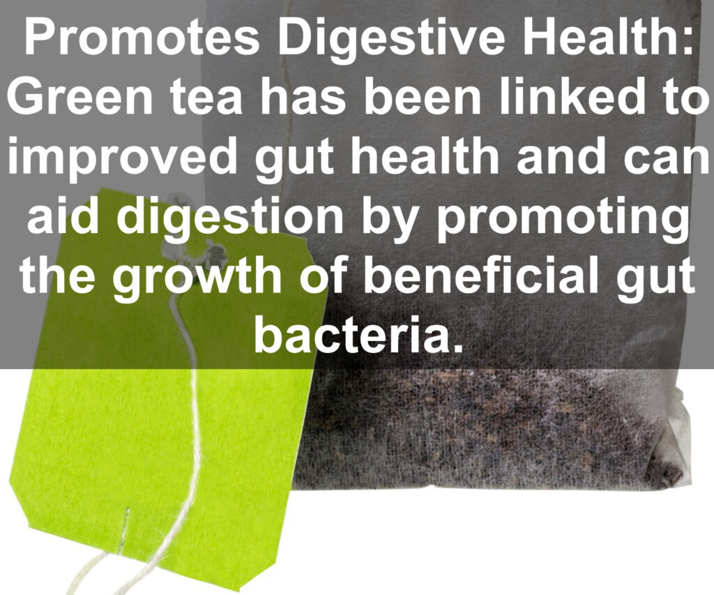 14. Promotes Digestive Health: Green tea has been linked to improved gut health and can aid digestion by promoting the growth of beneficial gut bacteria.