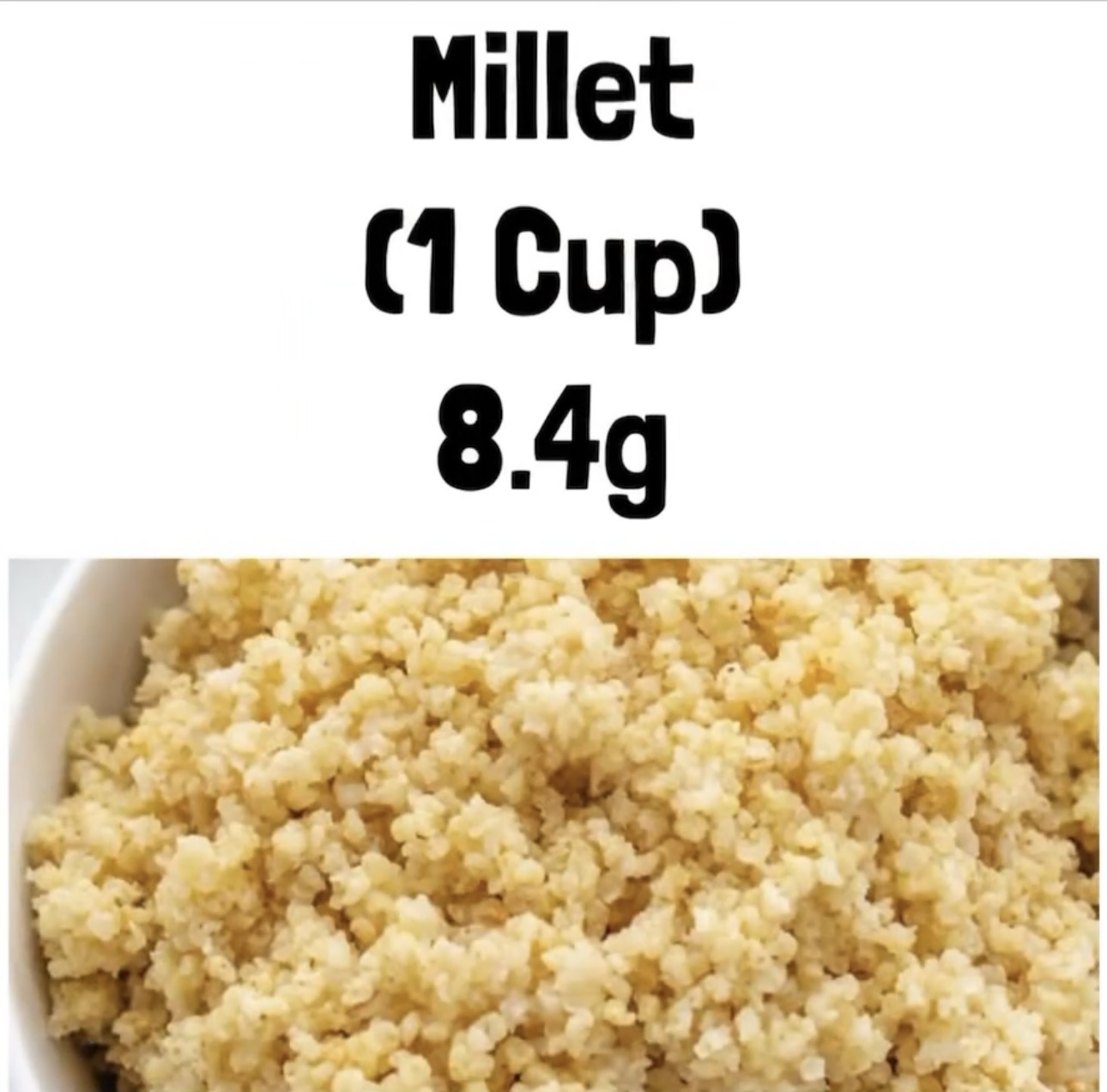 Millet (1 Cup) 8.4g