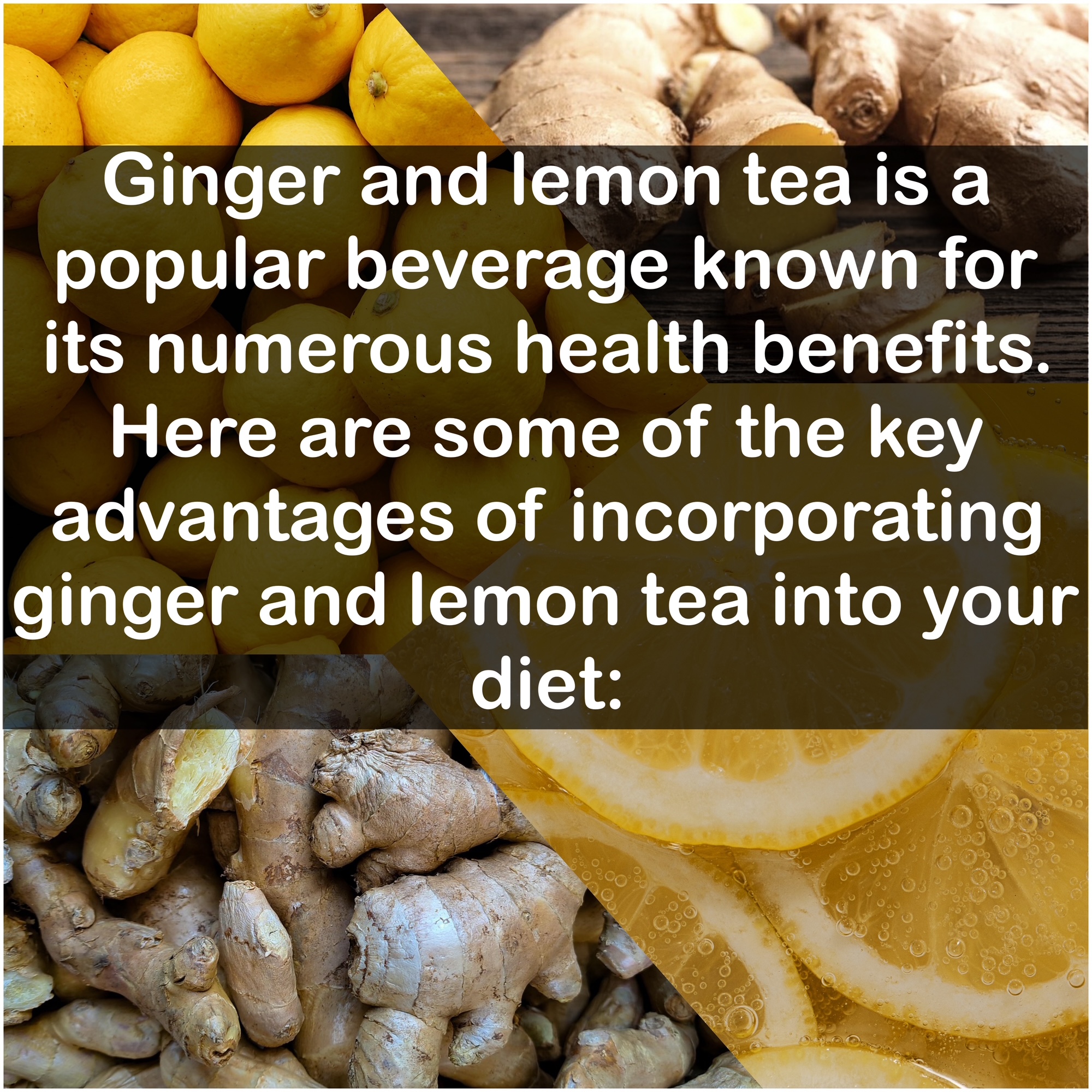 Ginger and lemon tea is a popular beverage known for its numerous health benefits. Here are some of the key advantages of incorporating ginger and lemon tea into your diet: