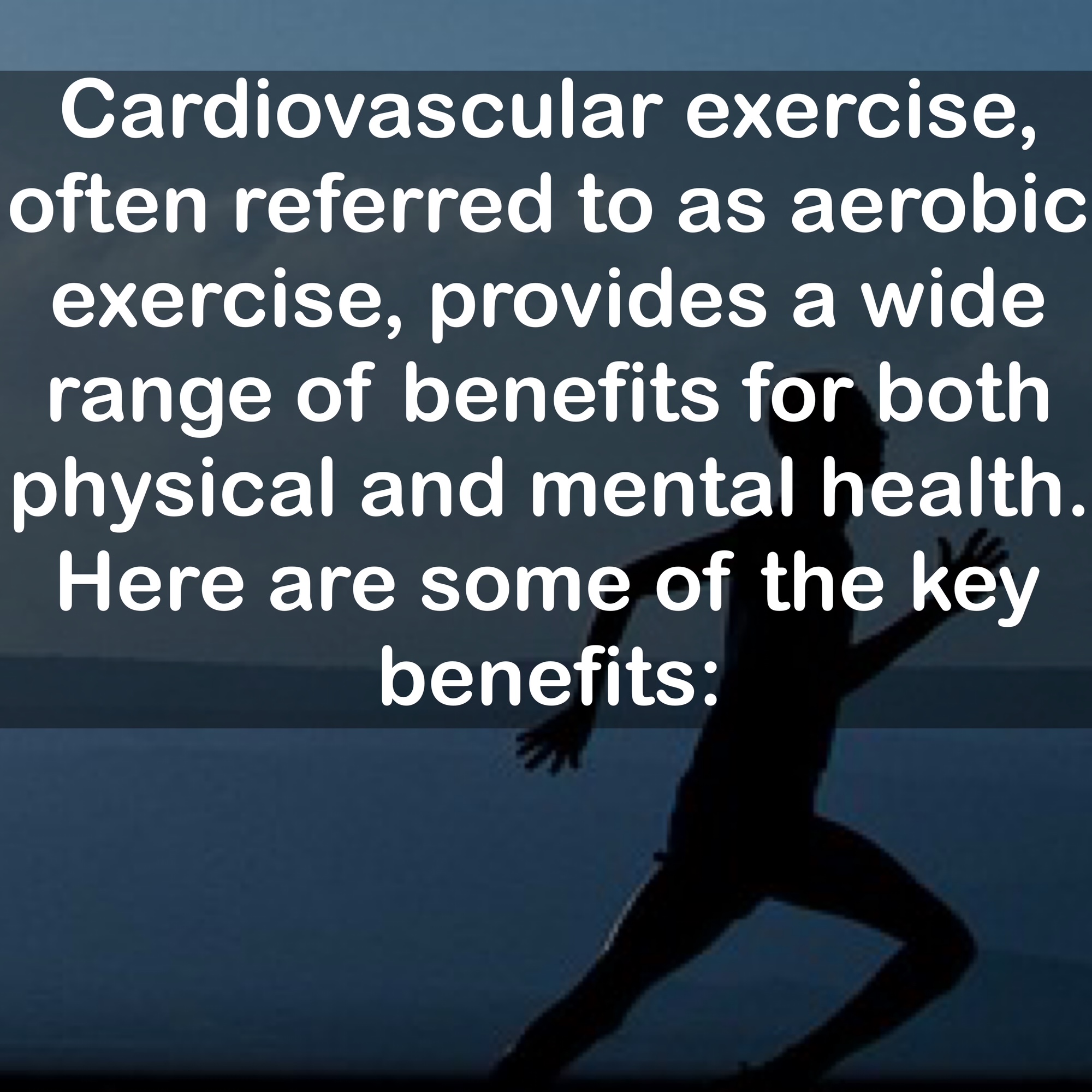 Cardiovascular exercise, often referred to as aerobic exercise, provides a wide range of benefits for both physical and mental health. Here are some of the key benefits: