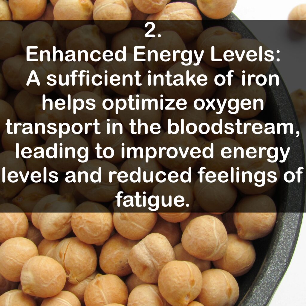2. Enhanced Energy Levels: A sufficient intake of iron helps optimize oxygen transport in the bloodstream, leading to improved energy levels and reduced feelings of fatigue.