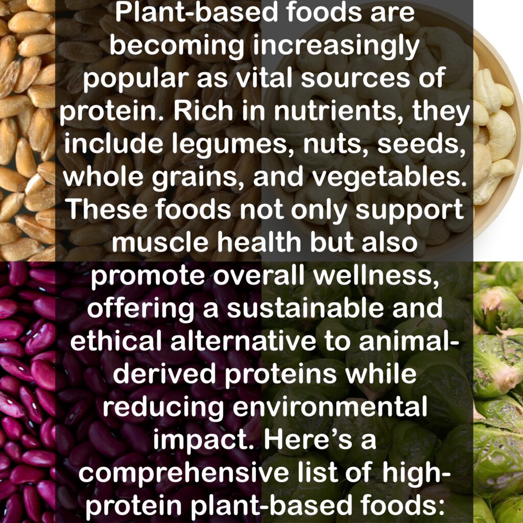 Plant-based foods are becoming increasingly popular as vital sources of protein. Rich in nutrients, they include legumes, nuts, seeds, whole grains, and vegetables. These foods not only support muscle health but also promote overall wellness, offering a sustainable and ethical alternative to animal-derived proteins while reducing environmental impact. Here's a comprehensive list of high-protein plant-based foods:
