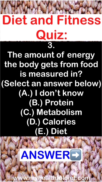 Diet and fitness quiz