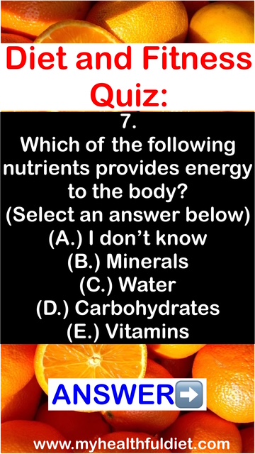 Diet and fitness quiz